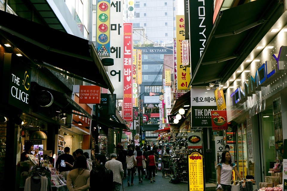 韓国の町並みの写真
