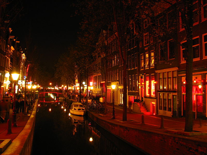 アムステルダムのデ・ワレンの飾り窓地区